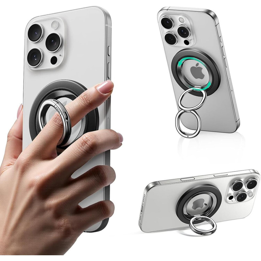 Βάση Στήριξης ESR HaloLock Phone Ring Stand 360° Περιστρεφόμενη Μαγνητική MagSafe με Finger Holder - Black (4894240262962)