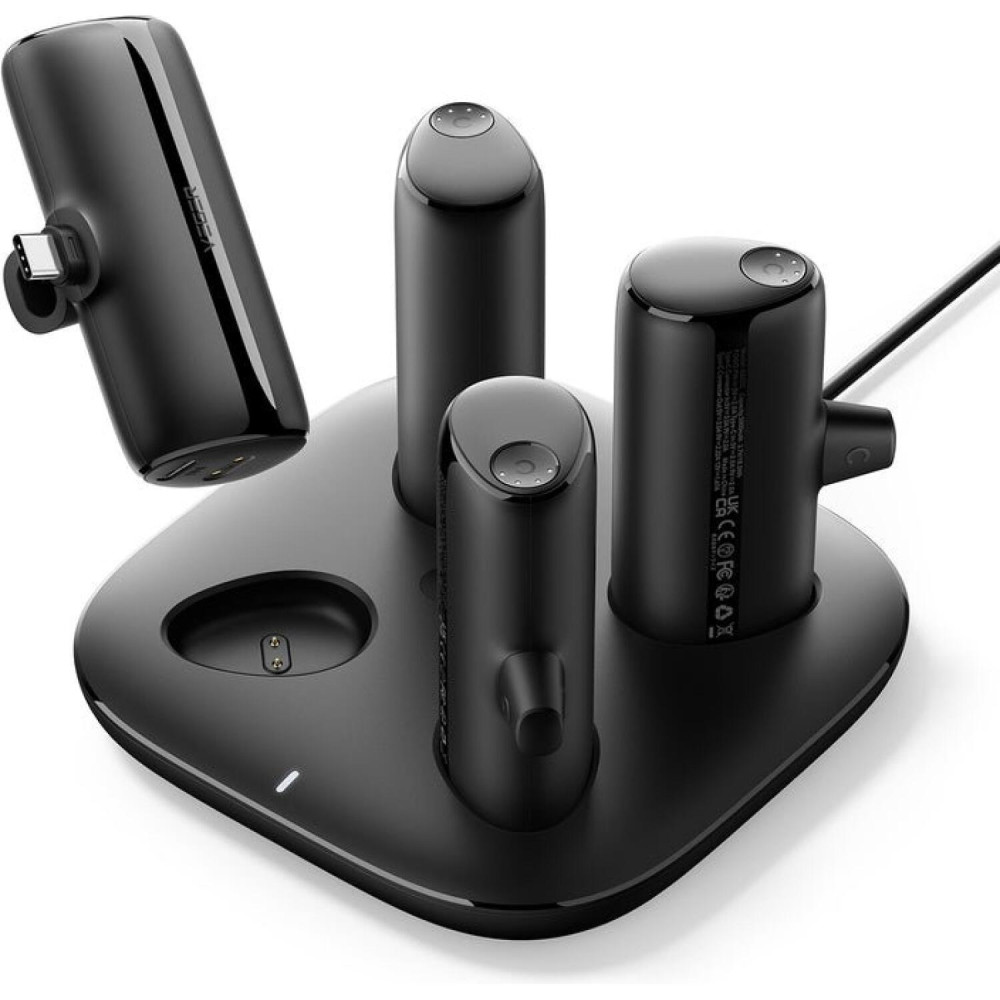Σταθμός Φόρτισης Veger Pogo W007 με 4 x PowerBanks 5000mAh με Ενσωματωμένα 2 x Type-C & 2 x Lightning 20W - Black (6970453557465)
