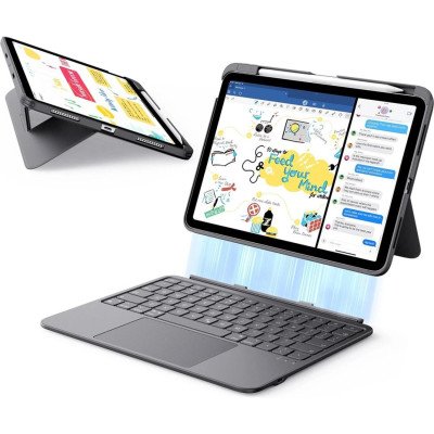 Θήκη iPad (A16) 11th Gen. 2025 11" / 10th Gen. 2022 10.9" ESR Flex Keyboard Case με Υποδοχή για Apple Pencil & Αποσπώμενο Πληκτρολόγιο Bluetooth US - Dark Gray (4894240274989)