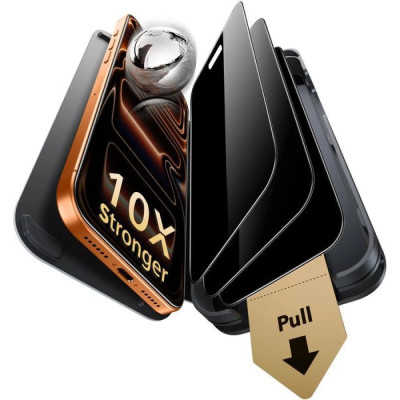 Tempered Glass iPhone 17 Pro ESR UltraFit Armorite Pro Corning Gorilla Glass Privacy Full Face Αντιχαρακτικό Γυαλί Προστασίας Απορρήτου Οθόνης 3 Τεμάχια - Black (4894240285893)