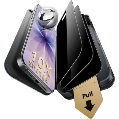 Tempered Glass iPhone 17 / 16 Pro ESR UltraFit Armorite Pro Corning Gorilla Glass Privacy Full Face Αντιχαρακτικό Γυαλί Προστασίας Απορρήτου Οθόνης 3 Τεμάχια - Black (4894240285619)