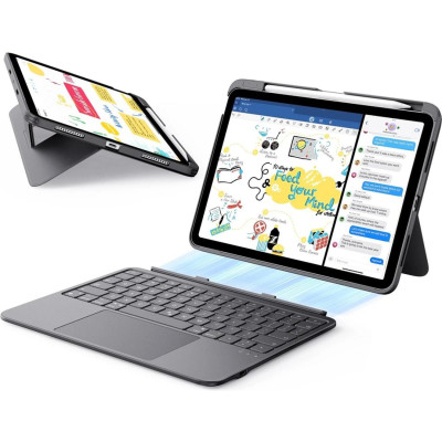 Θήκη iPad Air 7 2025 11" / Air 6 2024 11" / Air 5 2022 10.9" / Air 4 2020 10.9" ESR Flex Keyboard Case με Υποδοχή για Apple Pencil & Αποσπώμενο Πληκτρολόγιο Bluetooth US - Dark Gray (4894240275221)