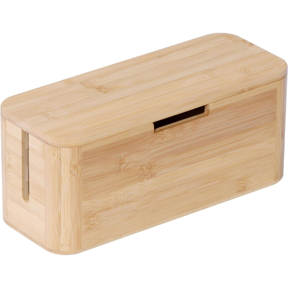 Κουτί Οργάνωσης Καλωδίων Relaxdays από Μπαμπού με Μαγνητικό Καπάκι 14.5 x 34 x 11 cm - Light Brown (10052398_126)