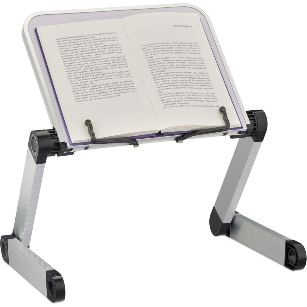 Βάση Στήριξης Relaxdays Book Stand Ρυθμιζόμενη για Βιβλίο / Tablet / Laptop - White / Silver / Black (10048477)