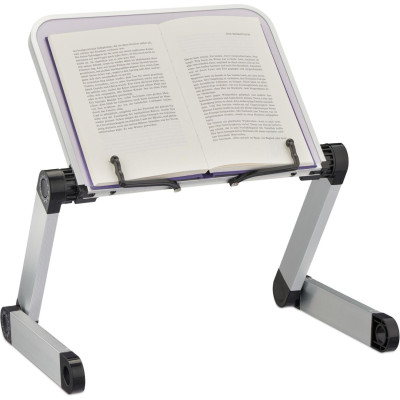 Βάση Στήριξης Relaxdays Book Stand Ρυθμιζόμενη για Βιβλίο / Tablet / Laptop - White / Silver / Black (10048477)