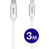 Καλώδιο Buddi Flex Φόρτισης & Μεταφοράς Δεδομένων Type-C σε Lightning 300cm 20W 5 Έτη Εγγύηση - White (8719246497438)