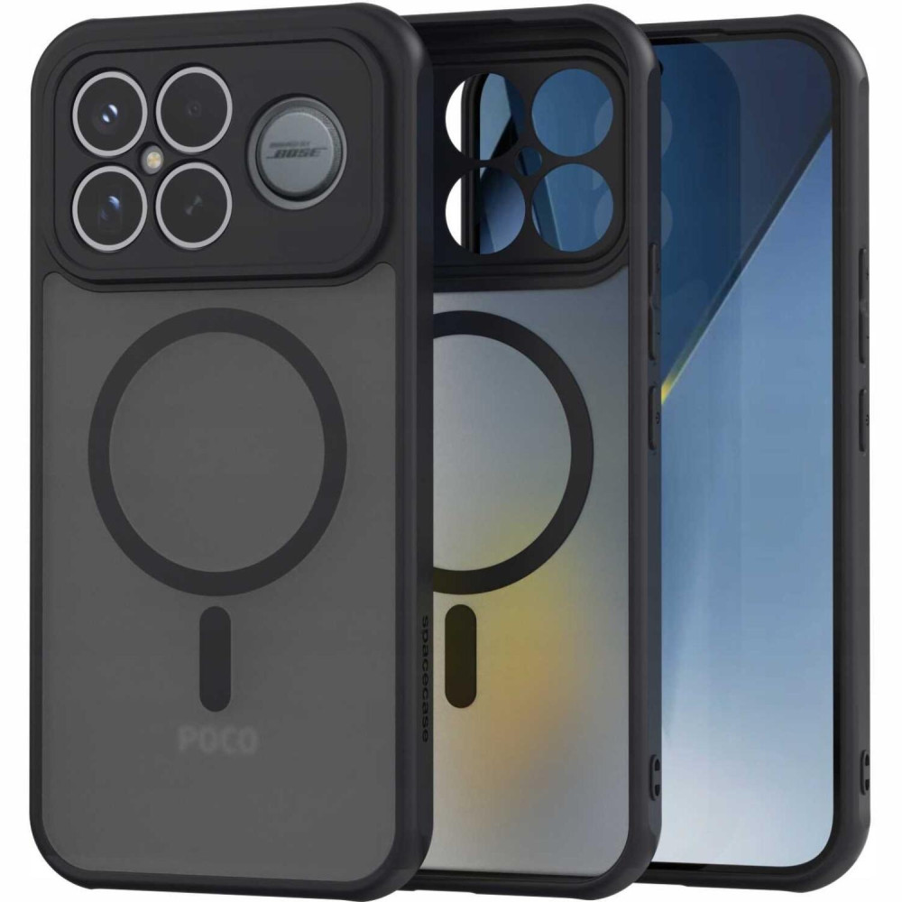 Θήκη Xiaomi Poco F8 Ultra Spacecase Hybrid MagSafe Σκληρή Ημιδιάφανη με MagSafe - Black (5905719138462)