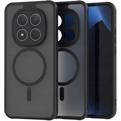 Θήκη Xiaomi Redmi Note 15 Pro 5G Spacecase Hybrid MagSafe Σκληρή Ημιδιάφανη με MagSafe - Black (5905719138974)