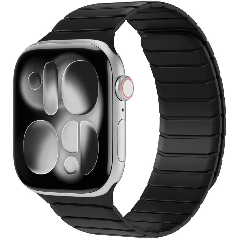 Λουράκι Apple Watch Ultra/SE/11/10/9/8/7/6/5/4 (49/46/45/44mm) Buddi Fuse Μαγνητικό Σιλικόνης - Black (8719246550997)