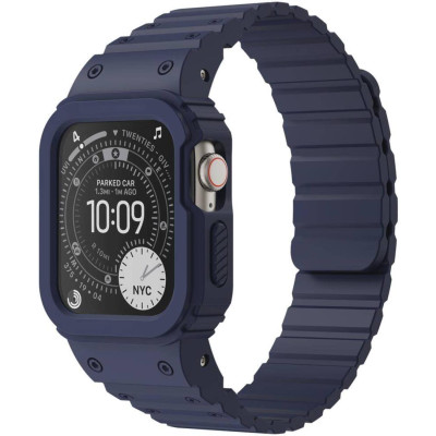 Θήκη Apple Watch Ultra 3 / Ultra 2 / Ultra 1 49mm Buddi Forge Unibody Μαγνητικό Σιλικόνης - Blue (8719246551536)