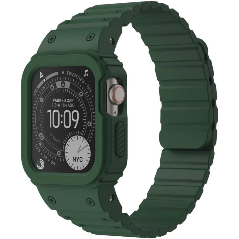 Θήκη Apple Watch Ultra 3 / Ultra 2 / Ultra 1 49mm Buddi Forge Unibody Μαγνητικό Σιλικόνης - Green (8719246551543)