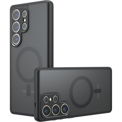 Θήκη Samsung Galaxy S23 Ultra Techsuit PureFrost Σκληρή Ημιδιάφανη με MagSafe - Frosted Black (5949419321045)