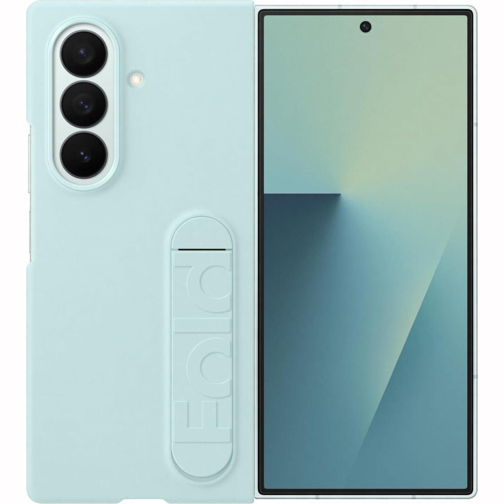 Θήκη Samsung Galaxy Z Fold7 Official Samsung Silicone Case Σιλικόνης με KickStand & Μεμβράνη Προστασίας Οθόνης - Mint (EF-MF966CMEGWW)