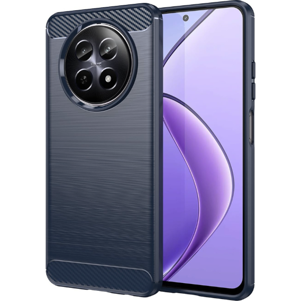 Θήκη Realme 12 5G / 12x 5G Techsuit Carbon Silicone Σιλικόνης - Blue (5949419190191)