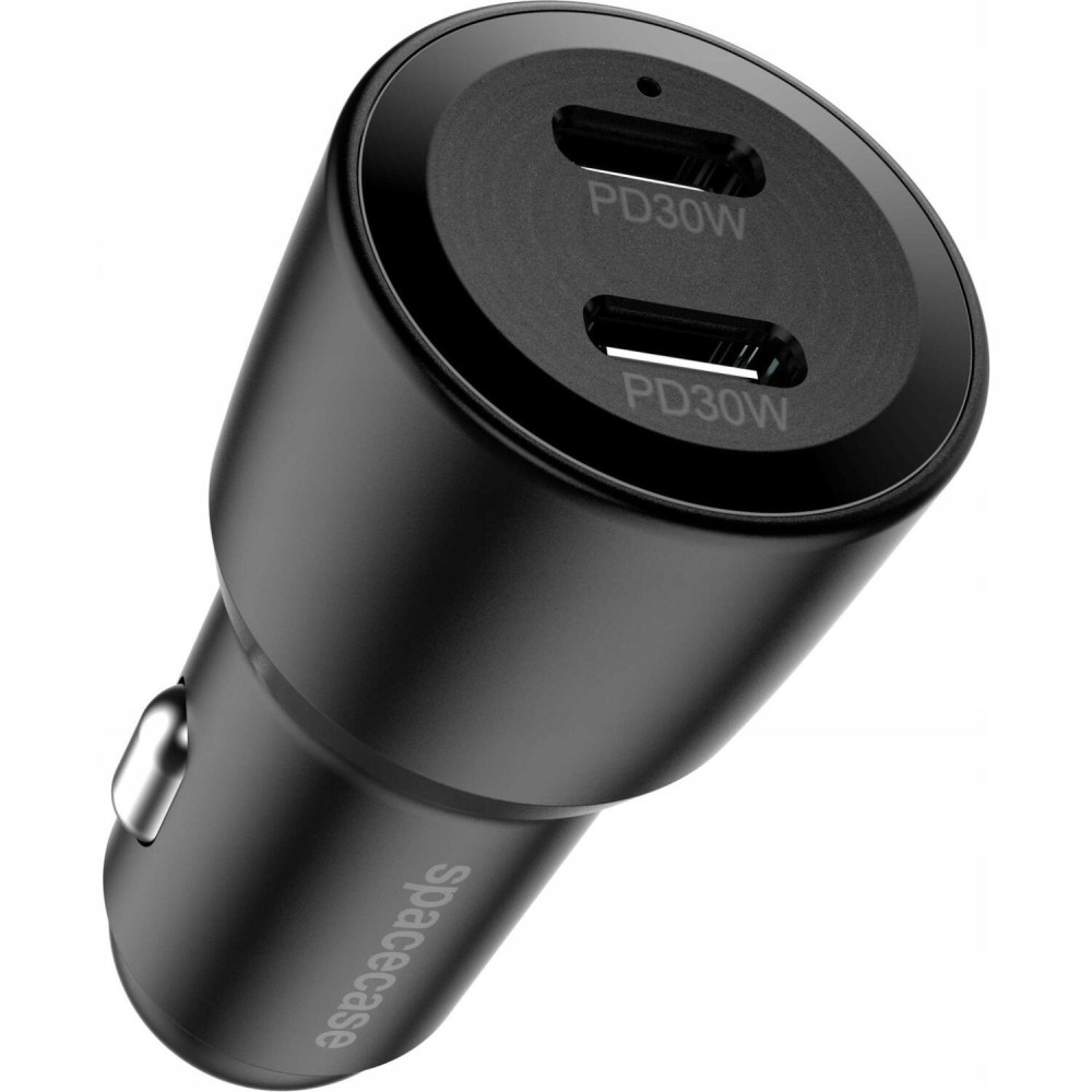Φορτιστής Αυτοκινήτου Spacecase C60CC-13 Car Charger Γρήγορος με 2 x Type-C 60W - Black (5905719132347)