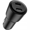 Φορτιστής Αυτοκινήτου Spacecase C60CC-13 Car Charger Γρήγορος με 2 x Type-C 60W - Black (5905719132347)