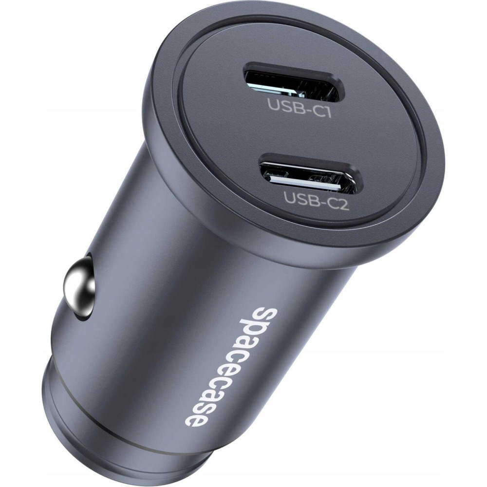 Φορτιστής Αυτοκινήτου Spacecase C30CC-12 Car Charger Γρήγορος με 2 x Type-C 30W - Black (5905719132361)