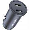 Φορτιστής Αυτοκινήτου Spacecase C30CC-12 Car Charger Γρήγορος με 2 x Type-C 30W - Black (5905719132361)