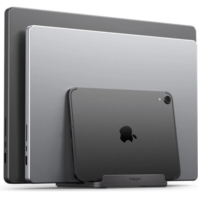 Βάση Στήριξης Spigen LD208S4 Ρυθμιζόμενη από Αλουμίνιο με 4 Θέσεις για Laptop / Tablet / Smartphone - Space Gray (AMP10640)