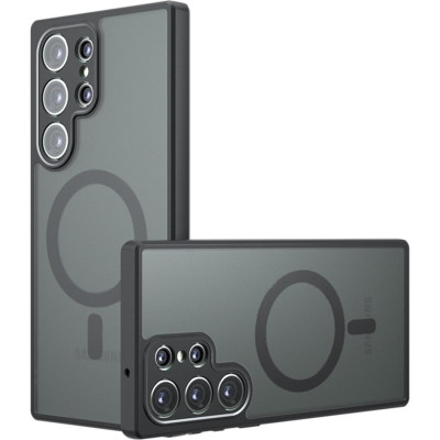 Θήκη Samsung Galaxy S22 Ultra 5G Techsuit PureFrost Σκληρή Ημιδιάφανη με MagSafe - Frosted Black (5949419321076)