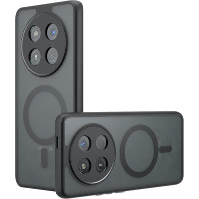 Θήκη Honor Magic7 Lite Techsuit PureFrost Σκληρή Ημιδιάφανη με MagSafe - Frosted Black (5949419320772)