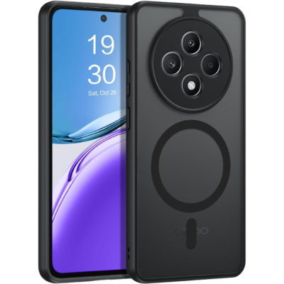 Θήκη Oppo Reno12 F 5G / 12 F 4G / 12 FS 5G / 12 FS 4G Techsuit PureFrost Σκληρή Ημιδιάφανη με MagSafe - Frosted Black (5949419320239)