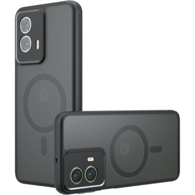 Θήκη Motorola Moto G85 Techsuit PureFrost Σκληρή Ημιδιάφανη με MagSafe - Frosted Black (5949419320383)