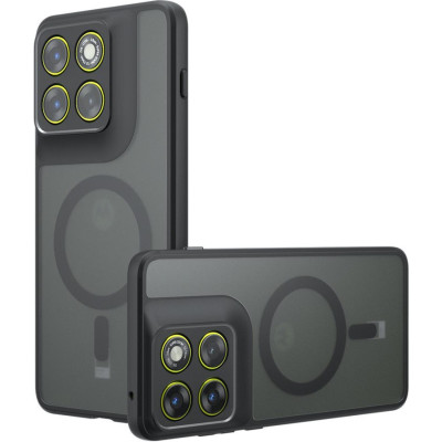 Θήκη Motorola Edge 70 Techsuit PureFrost Σκληρή Ημιδιάφανη με MagSafe - Frosted Black (5949419349506)