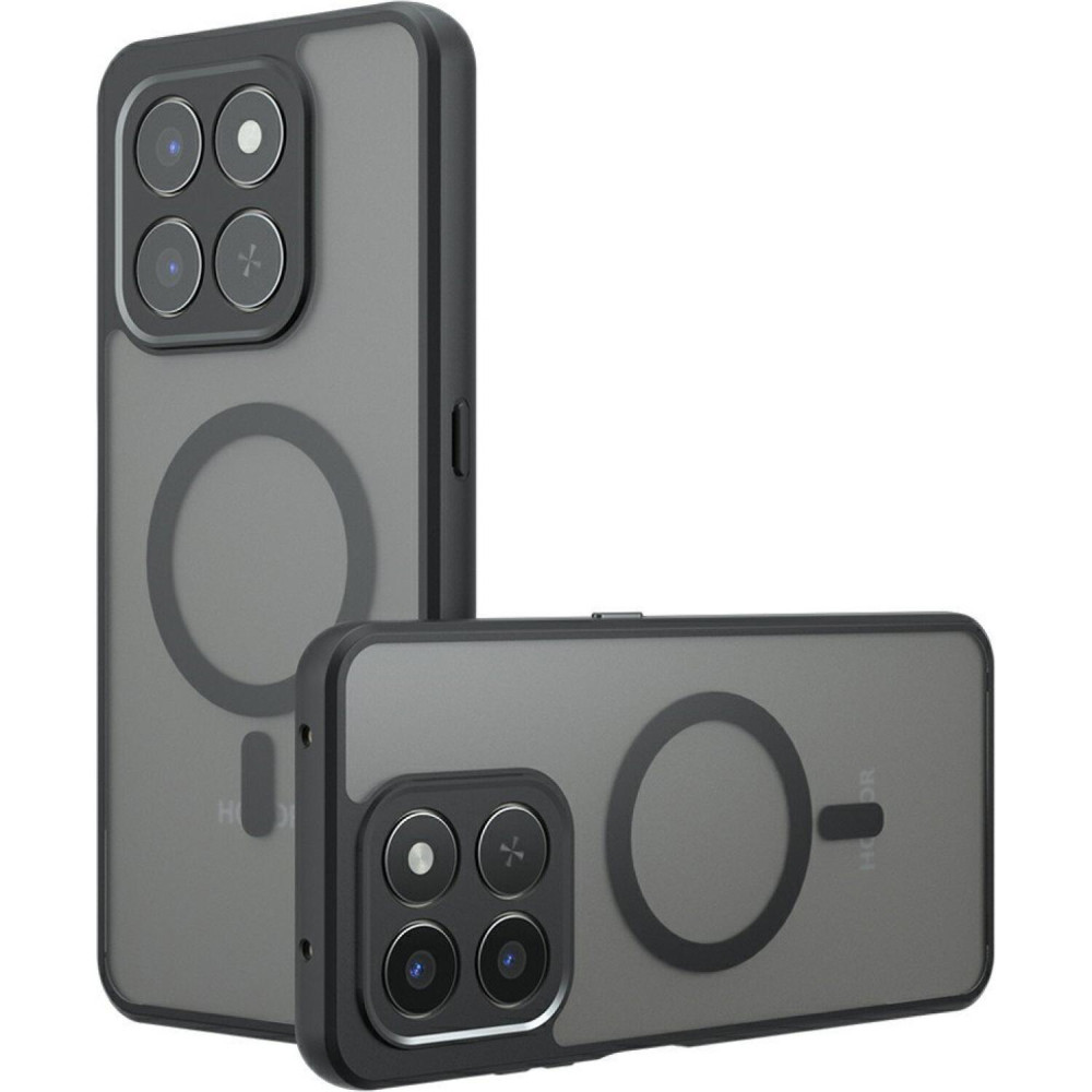 Θήκη Honor 400 Smart 5G / 400 Smart 4G / X7d 4G Techsuit PureFrost Σκληρή Ημιδιάφανη με MagSafe - Frosted Black (5949419337695)