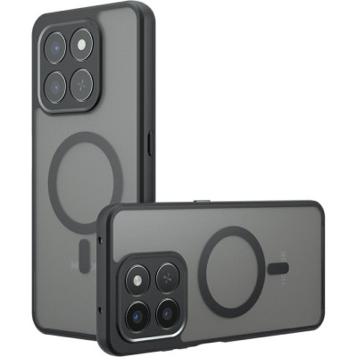 Θήκη Honor 400 Smart 5G / 400 Smart 4G / X7d 4G Techsuit PureFrost Σκληρή Ημιδιάφανη με MagSafe - Frosted Black (5949419337695)