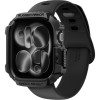 Θήκη Apple Watch 11 / 10 42mm Spigen Rugged Armor 2 Ανθεκτική Σιλικόνης - Matte Black (ACS10491)