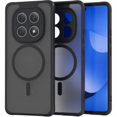 Θήκη Xiaomi Redmi Note 15 / Poco M8 Spacecase Hybrid MagSafe Σκληρή Ημιδιάφανη με MagSafe - Black (5905719138967)