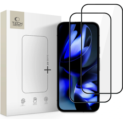 Tempered Glass Google Pixel 10a / 9a Tech-Protect Glass Fit+ Full Face Αντιχαρακτικό Γυαλί Προστασίας Οθόνης 2 Τεμάχια - Black (5906302392827)