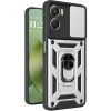 Θήκη Motorola Moto G06 Bodycell Armor Slide Ανθεκτική με Κάλυμμα για την Κάμερα & Μεταλλικό Ring Holder - Silver (5206015084799)
