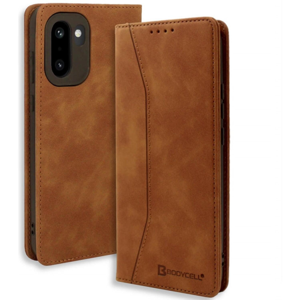 Θήκη OnePlus 15R Bodycell Book Case Πορτοφόλι - Brown (5206015085437)