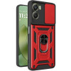 Θήκη Motorola Moto G06 Bodycell Armor Slide Ανθεκτική με Κάλυμμα για την Κάμερα & Μεταλλικό Ring Holder - Red (5206015084782)