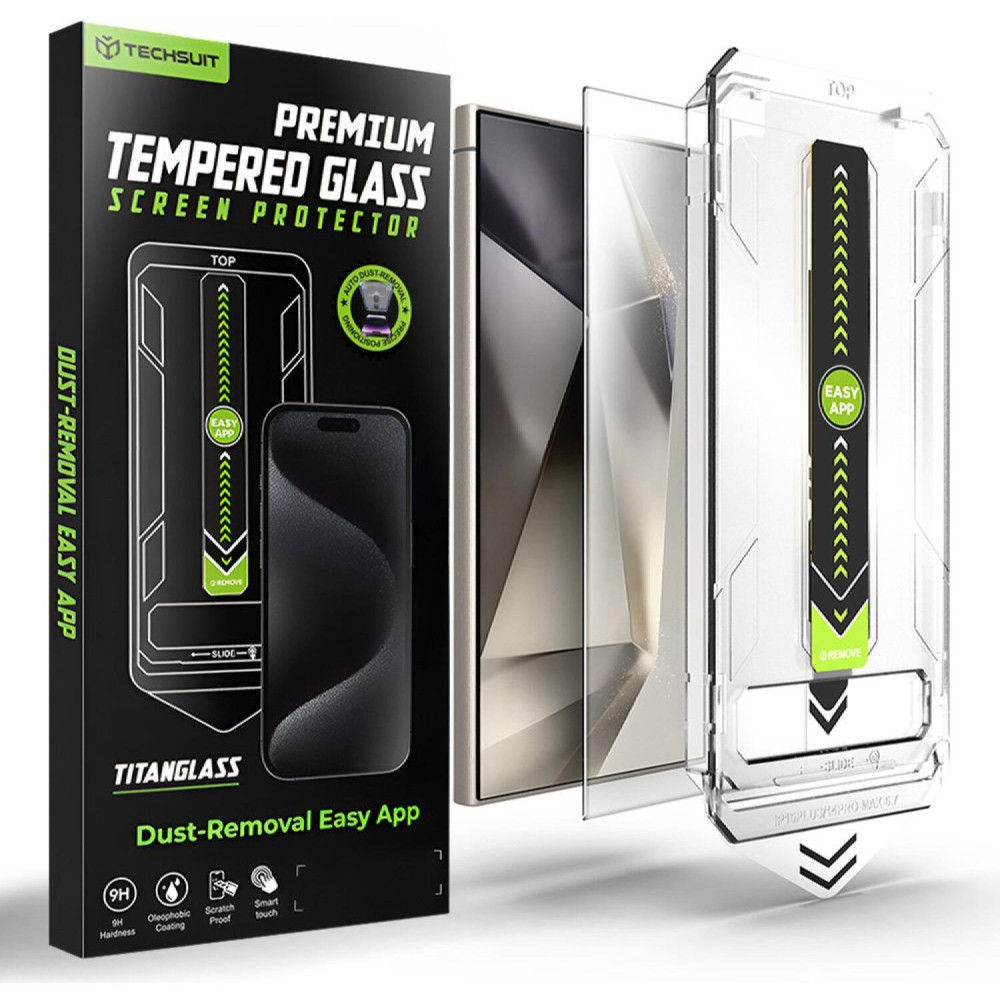 Tempered Glass Samsung Galaxy S24 Ultra Techsuit TitanGlass CrystalHD Αντιχαρακτικό Γυαλί Προστασίας Οθόνης - Clear (5949419293519)