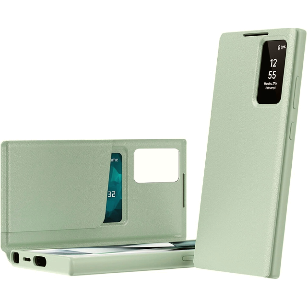 Θήκη Samsung Galaxy S26 Ultra Techsuit SmartView Series Flip με Ενεργό Πορτάκι - Green (5949419350540)