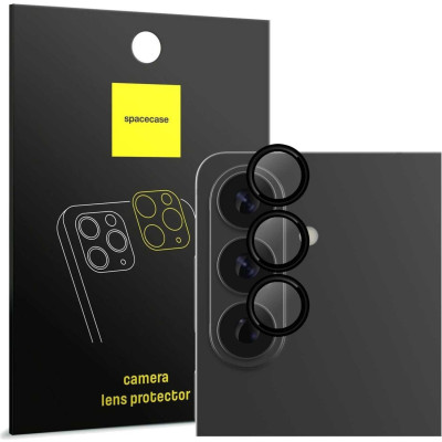 Tempered Glass Samsung Galaxy S26 Spacecase Camera Ring Αντιχαρακτικό Γυαλί Προστασίας για Φακό Κάμερας με Πλαίσιο Αλουμινίου - Black (5905719139674)