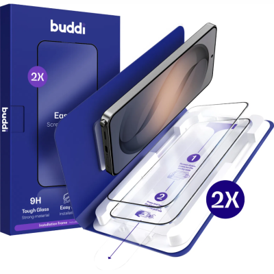 Tempered Glass Samsung Galaxy S26 Ultra Buddi Easy Fit Full Face Αντιχαρακτικό Γυαλί Προστασίας Οθόνης 2 Τεμάχια - Black (8719246545788)