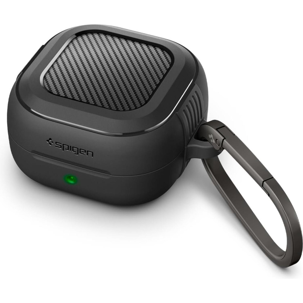 Θήκη Samsung Galaxy Buds 4 / 4 Pro Spigen Rugged Armor Ανθεκτική Σιλικόνης - Matte Black (ACS11200)