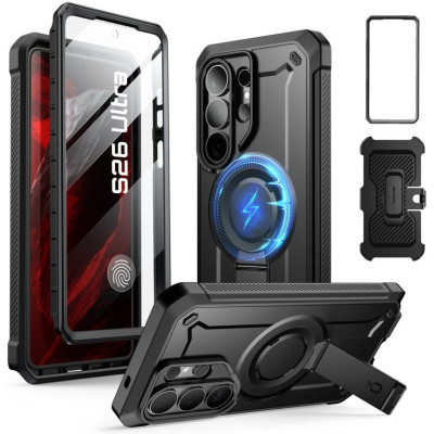 Θήκη Samsung Galaxy S26 Ultra Supcase Unicorn Beetle Pro Mag Set Ανθεκτική Full Body 360° με MagSafe / KickStand & Κλιπ Ζώνης - Black (843439160736)