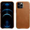 Θήκη iPhone 13 Pro iCarer Leather Back Case Δερμάτινη με MagSafe - Brown (WMI1303-BN)