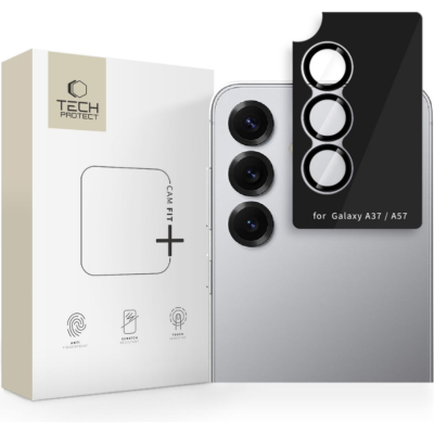 Tempered Glass Samsung Galaxy A57 / A37 Tech-Protect Camring Fit+ Αντιχαρακτικό Γυαλί Προστασίας για Φακό Κάμερας - Black (5906302390953)