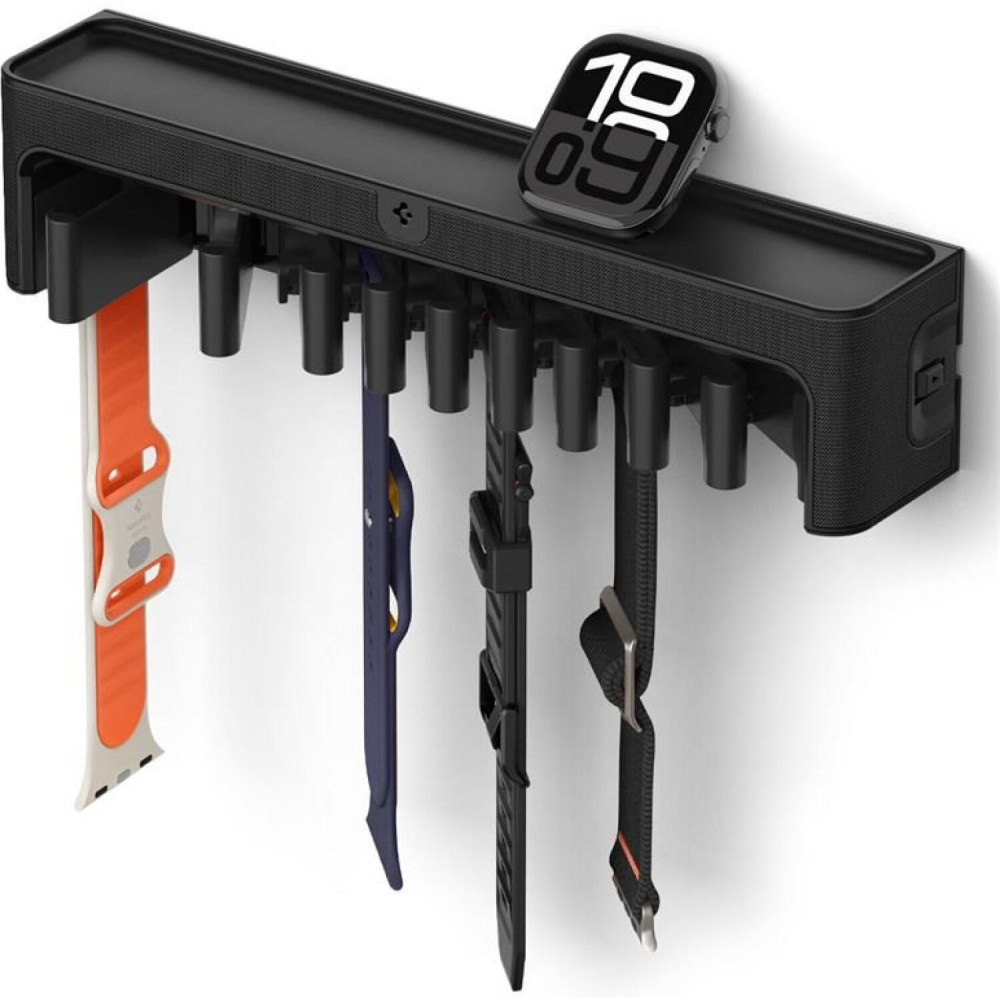 Βάση για Λουράκια Apple Watch Spigen S341 Organizer Επιτοίχια 10 Θέσεων με Ράφι 23 x 5.2 x 4.5 cm - Black (AMP09445)