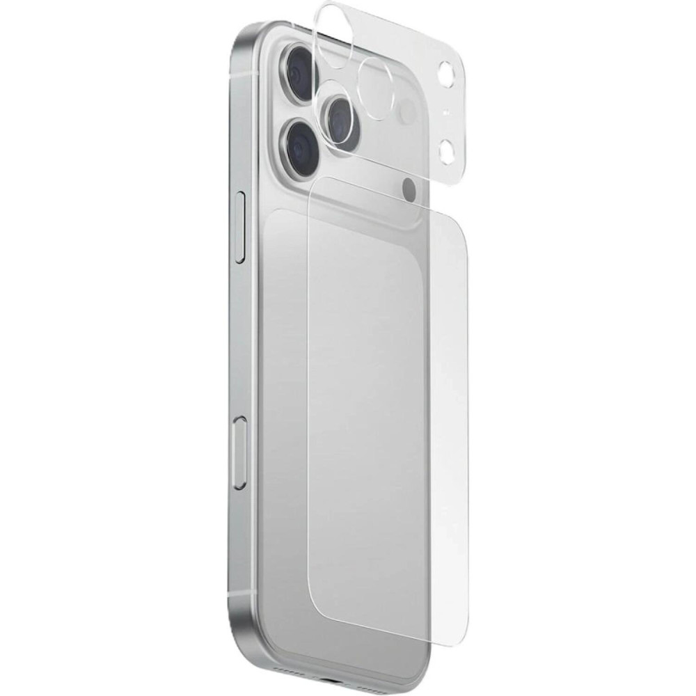 Σετ Προστασίας Κάμερας & Πλάτης iPhone 17 Pro Uniq Optix AeroShield Plus από Mατ PC & Μεμβράνη PET - Transparent (UNIQ-IP6.3P(2025)-AERSPCMPFCLR)