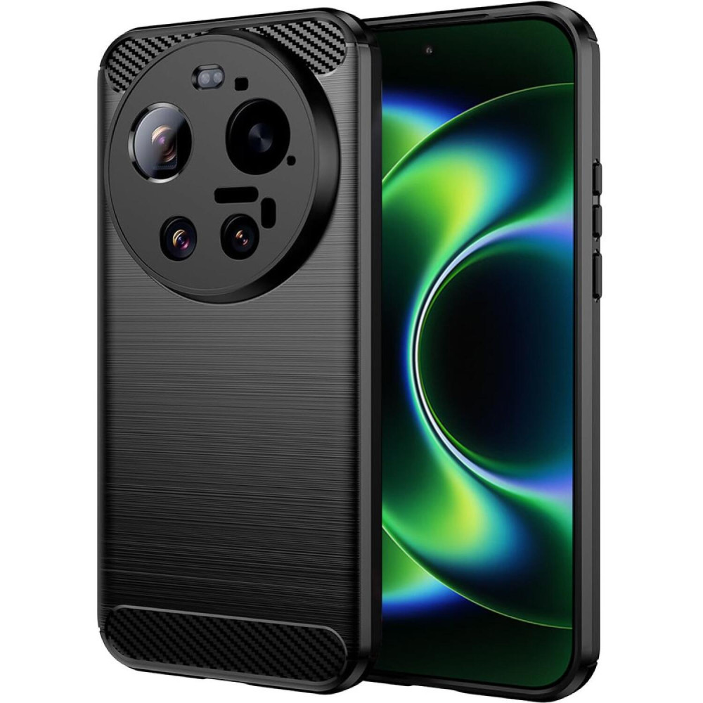 Θήκη Xiaomi 17 Ultra Techsuit Carbon Silicone Σιλικόνης - Black (5949419355996)