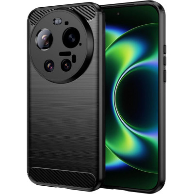 Θήκη Xiaomi 17 Ultra Techsuit Carbon Silicone Σιλικόνης - Black (5949419355996)