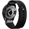 Λουράκι Garmin Watch 26mm Uniq Fluo από Αδιάβροχη Σιλικόνη & Ανοξείδωτο Ατσάλι - Midnight Black (UNIQ-26MM-FLUOMBLK)