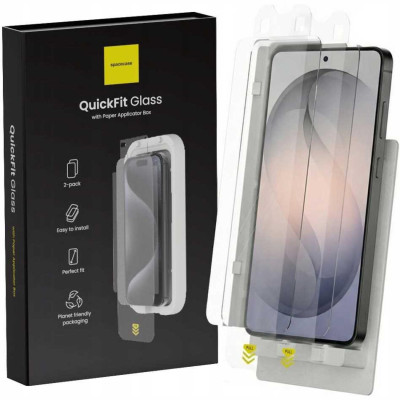 Tempered Glass Samsung Galaxy S26 Plus Spacecase QuickFit Glass Αντιχαρακτικό Γυαλί Προστασίας Οθόνης με Απλικατέρ QuickFit 2 Τεμάχια - Clear (5905719138813)